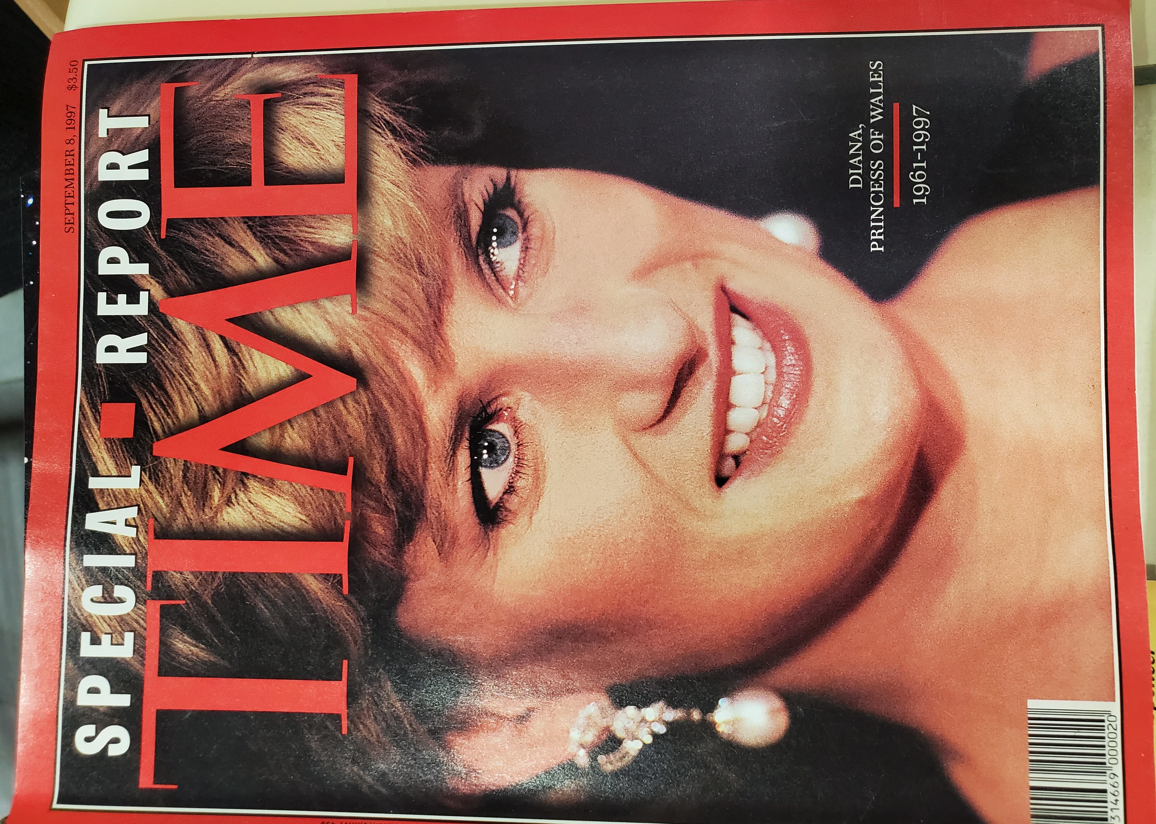 A TIME magazine Special Report cover from September 1997 showing Diana, Princess of Wales, with the dates 1961 to 1997